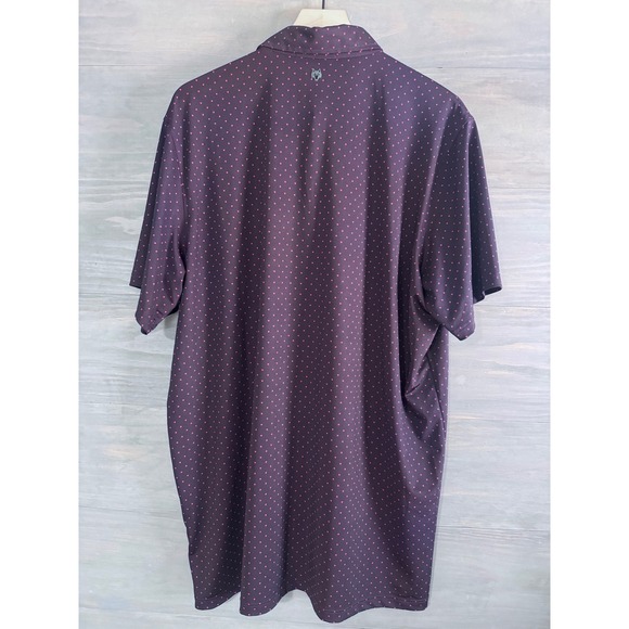 Greyson Golf Performance Wolf Print Polka Dot Polo Shirt Size XL - Picture 4 of 4